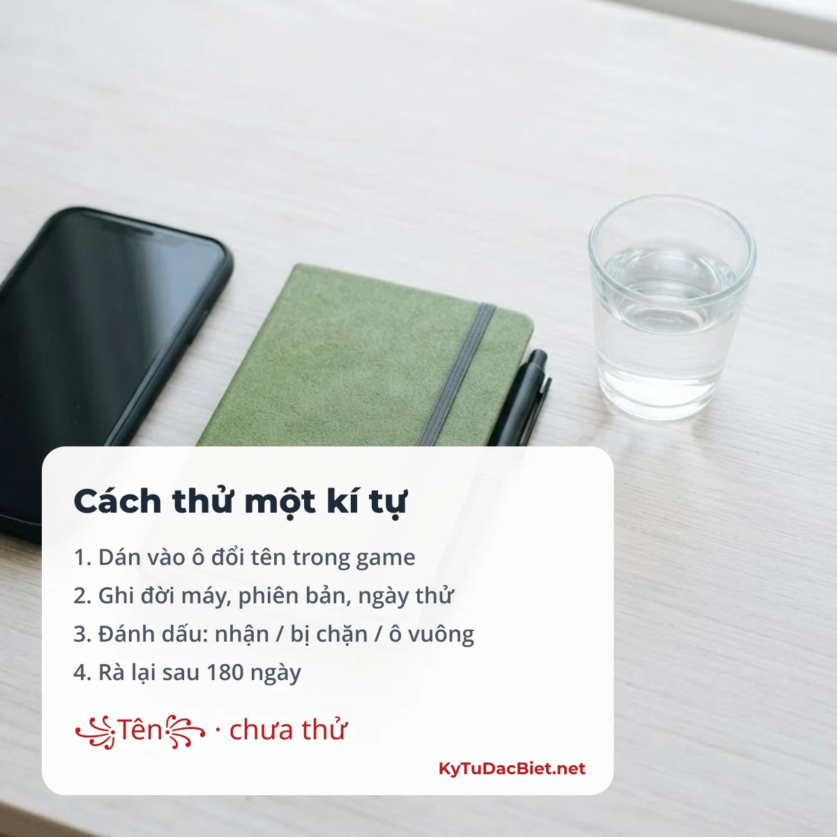 Quy trình kiểm chứng kí tự của KyTuLab: dán, ghi máy và phiên bản, đánh dấu kết quả