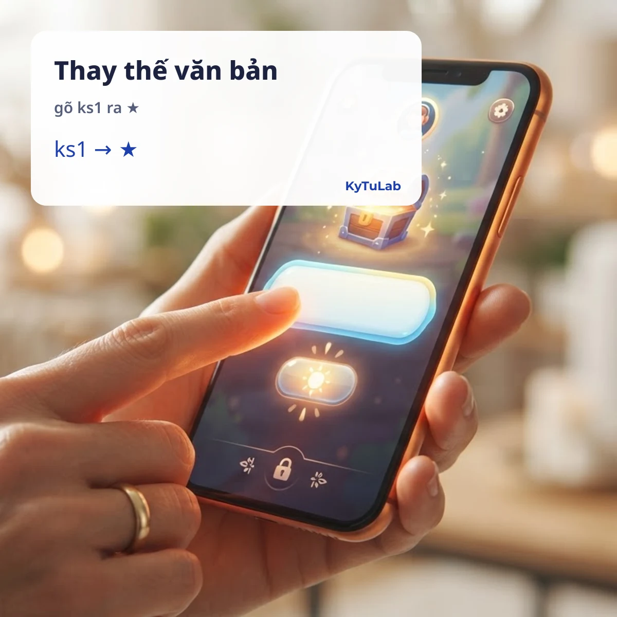 Thay thế văn bản trên iPhone để gõ ký tự đặc biệt